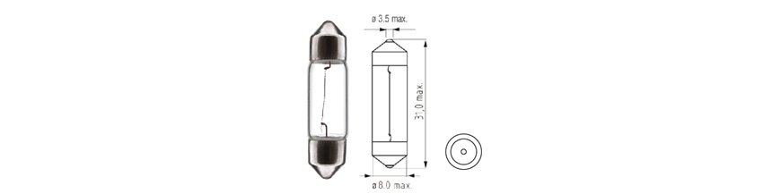 Żarówki SV7 8x31